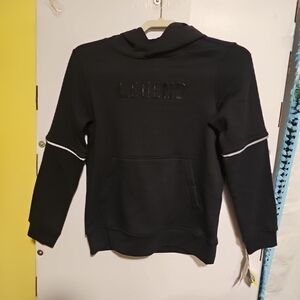 NWT Boys Size L(10/12) Vively Black "Legend" Hoodie Sweatshirt